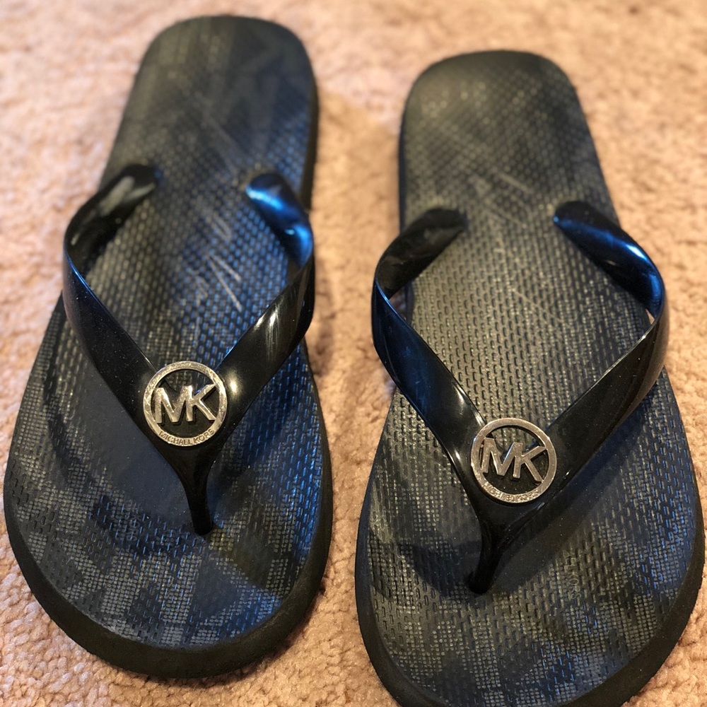 MK Black Flip Flops